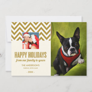 CHEVRON HOLIDAYS   HOLIDAY PHOTO CARD