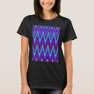 Chevron In Purple Blue Aqua Zigzags T-Shirt