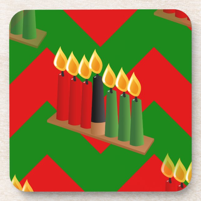 chevron kwanzaa coaster (Front)
