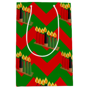chevron kwanzaa medium gift bag