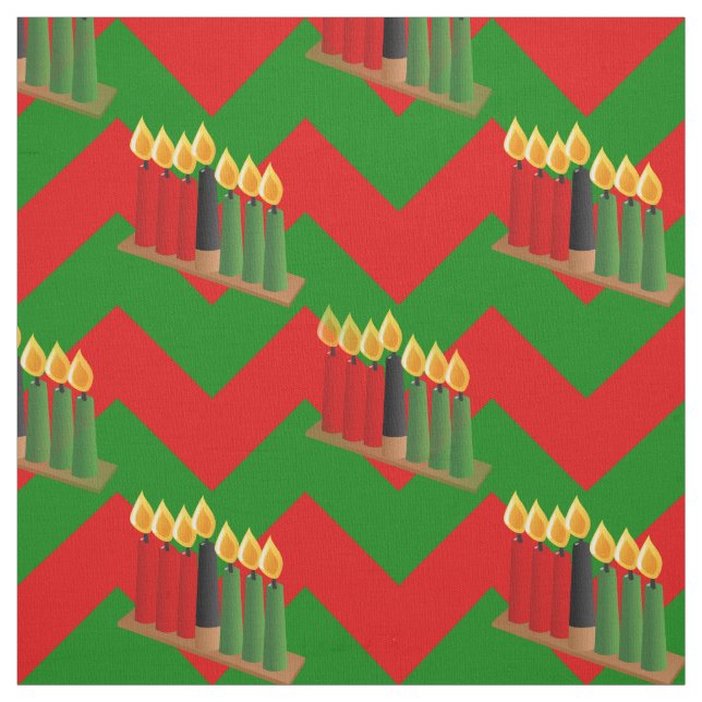 chevron kwanzaa xmas christmas fabric (Swatch)