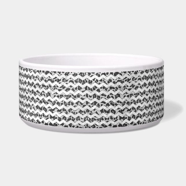 Chevron Leopard Grey and Light Grey Print (Right)