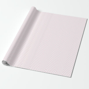 Chevron Line Light Pink on White  XL  Wrapping Paper