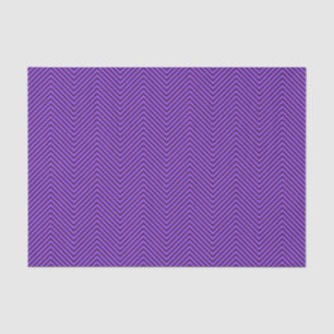 Chevron Line Tissue Paper - Black on Purple
