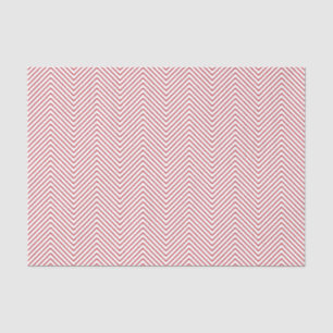 Chevron Line Tissue Paper - Dark Red on White