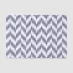 Chevron Line Tissue Paper - Navy Blue on White