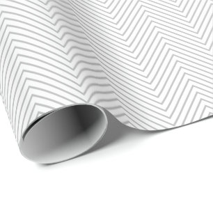 Chevron Line Wrapping Paper - Gray on White