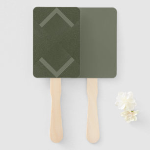 Chevron Moss Green Custom Hand Fans