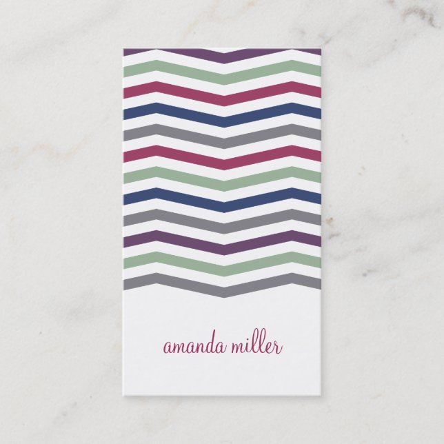 Chevron Multi-Colour Calling Card (Front)
