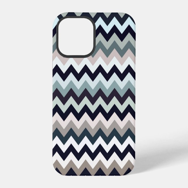 Chevron Muted Multicolor Pattern iPhone Case (Back)