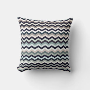 Chevron Muted Multicolor Pattern Shower Curtain Cushion