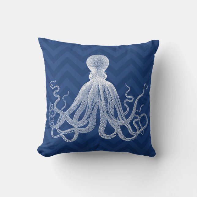 Chevron Octopus Cushion (Front)