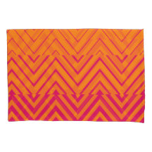 Chevron Ombre Stencil | hot pink orange