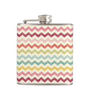 Chevron Pattern 4 Hip Flask