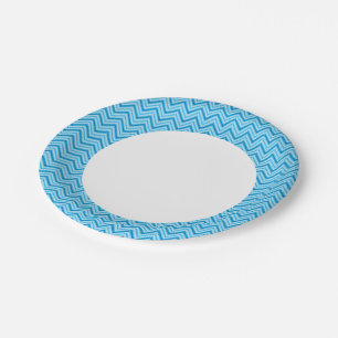 Chevron Pattern Background Paper Plate
