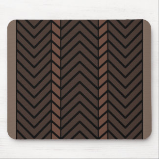 Chevron Pattern Brown Mouse Pad