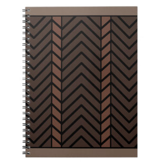 Chevron Pattern Brown Notebook