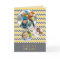 Chevron Pattern Family Holiday Card (yellow/grey)