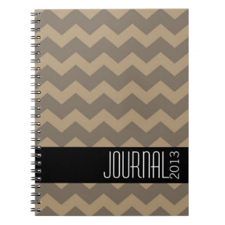 Chevron pattern grey black modern personal journal