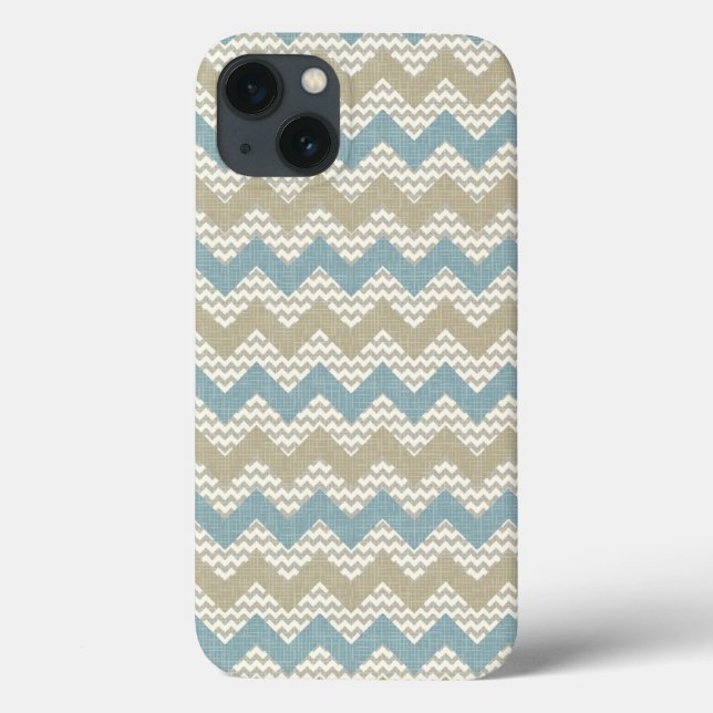 Chevron pattern on linen texture Case-Mate iPhone case (Back)