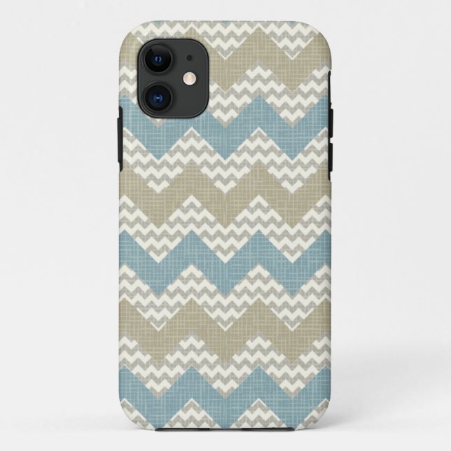 Chevron pattern on linen texture Case-Mate iPhone case (Back)