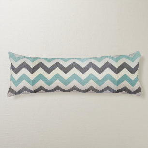Chevron Pattern On Metal Texture by Shirley Taylor Body Cushion