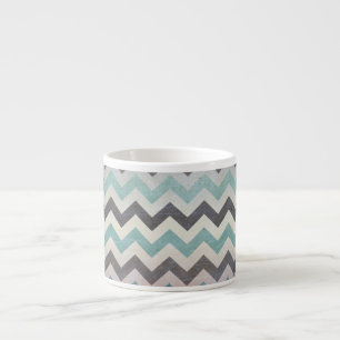 Chevron Pattern On Metal Texture by Shirley Taylor Espresso Cup