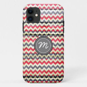 Chevron pattern on vintage wood #8 iPhone 11 case