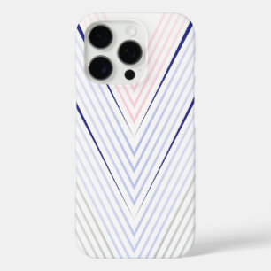 Chevron Pattern on White Background iPhone 16 Pro Case