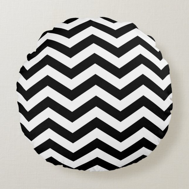 Chevron Pattern Round Cushion (Front)
