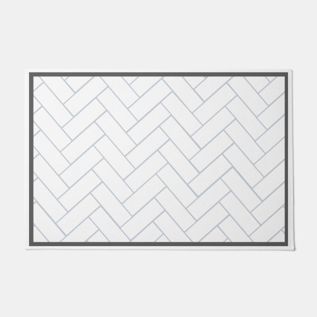 Chevron Pattern Tile Doormat (Front)