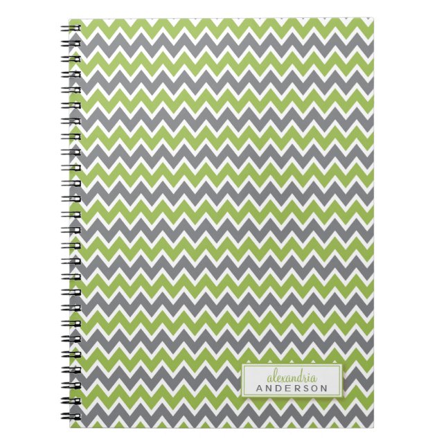 Chevron Pattern Trendy Notebook (apple) (Front)