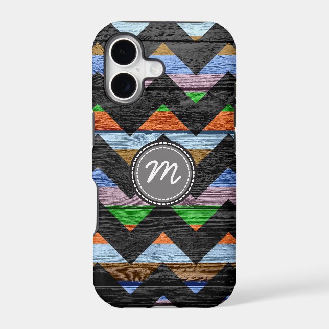 Chevron pattern vintage wood (Back)
