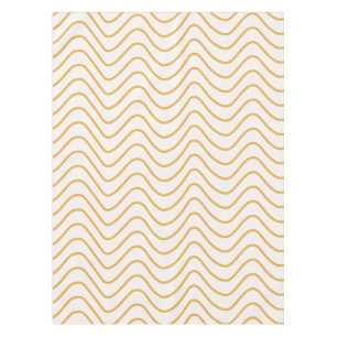Chevron Pattern Yellow And Cream Zigzag Tablecloth