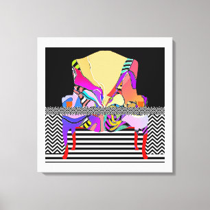 Chevron + Patterns  Canvas Print
