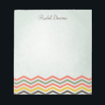 Chevron Personalised Notepad<br><div class="desc">HELPFUL HINT Complete the template (fill out text and upload photos) FIRST. If you would like to make any layout changes and/or add text/images, click "customise it" AFTER filling out the template. Please DOUBLE CHECK all sides of this design before submitting your order. What you see on the screen is...</div>