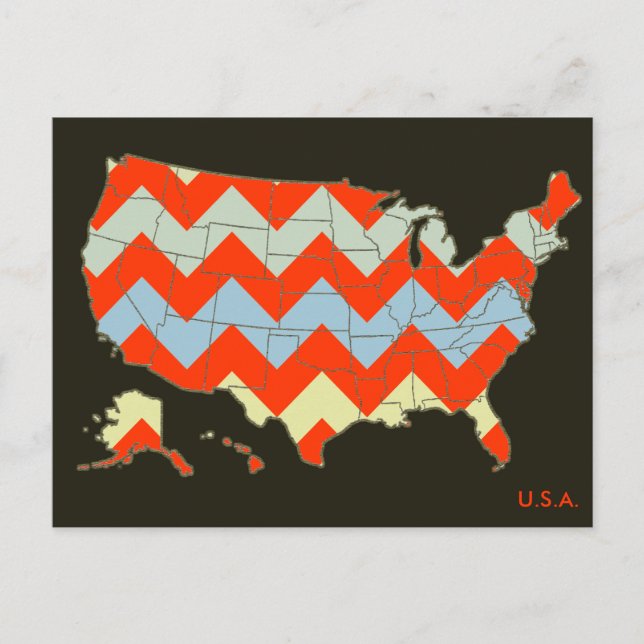 chevron postcard of the USA (Front)