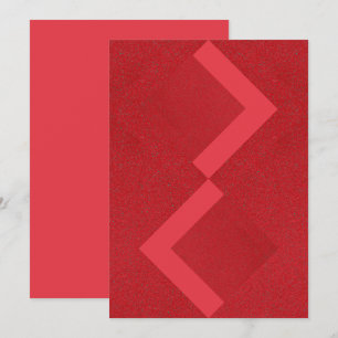 Chevron Red Bold Invitation – Customisable