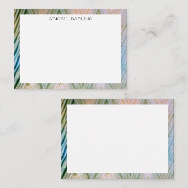Chevron Shibori Zig Zag Texture Note Card (Front/Back)