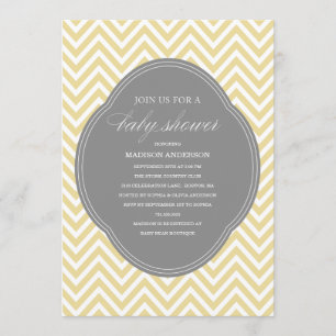 CHEVRON SHOWER   BABY SHOWER INVITATIONS