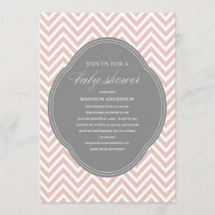 CHEVRON SHOWER   BABY SHOWER INVITATIONS