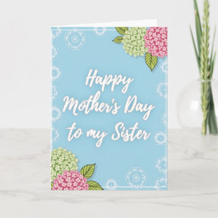 Chevron Sister Happy Mothers Day Card