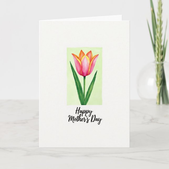 Chevron Spring Blossom Card (Front)