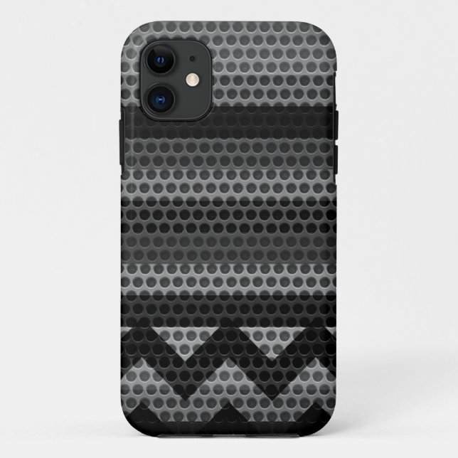 Chevron Stainless Steel Hole Metal 2 Case-Mate iPhone Case (Back)