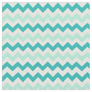 Chevron Stripes in Shades of Teal Fabric