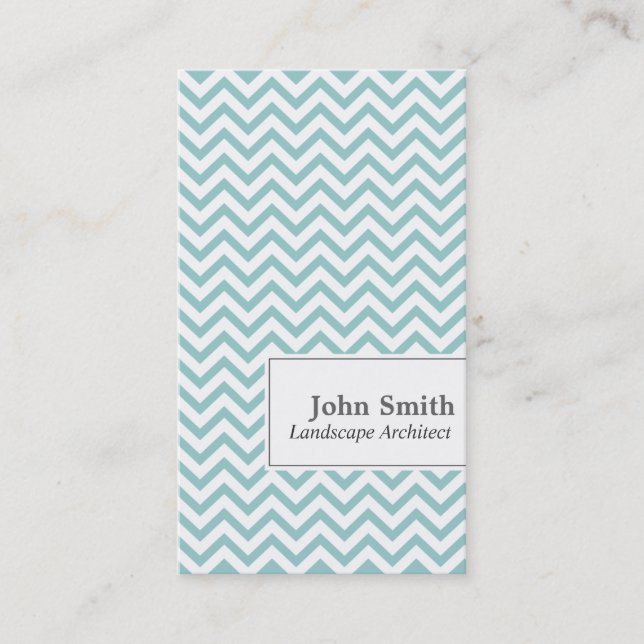 Chevron Stripes Landscape Architect Business Card (Front)