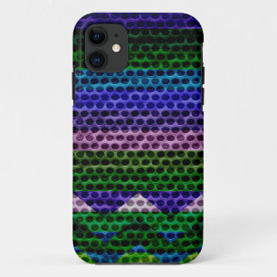 Chevron Stripes Modern Metal Hole Case-Mate iPhone Case