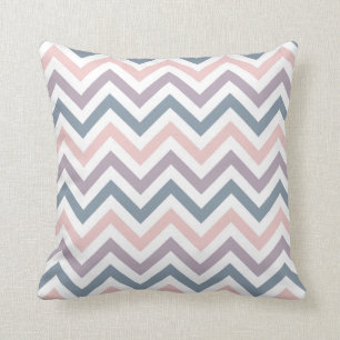 Chevron Throw Pillow   {Peach, Lavender & Denim}