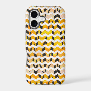 Chevron Tiger Black and Orange Print