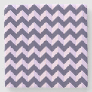 Chevron Violet Stone Coaster